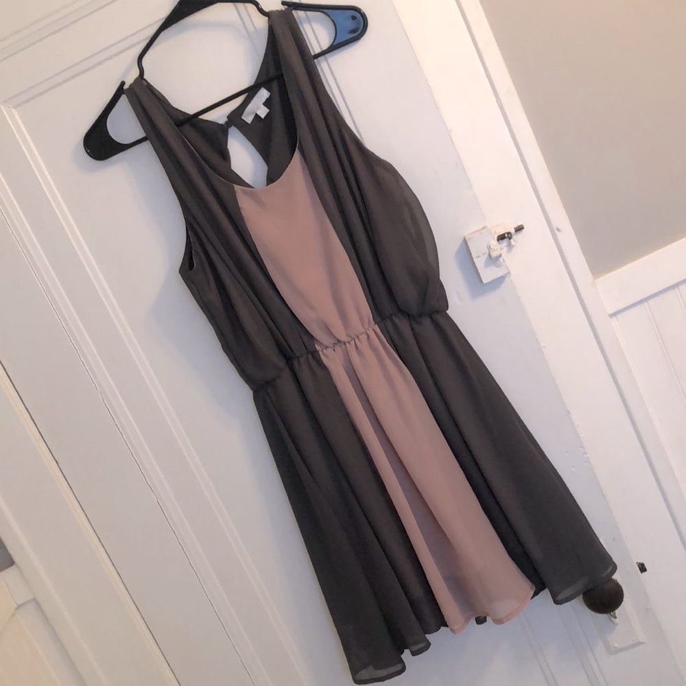 Color block formal mini dress